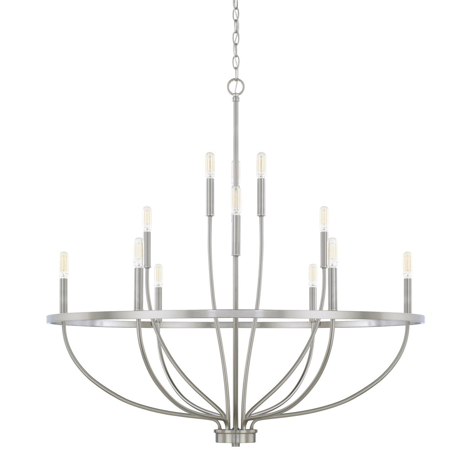 Capital Lighting - 428501BN - 12 Light Chandelier - Greyson - Brushed Nickel