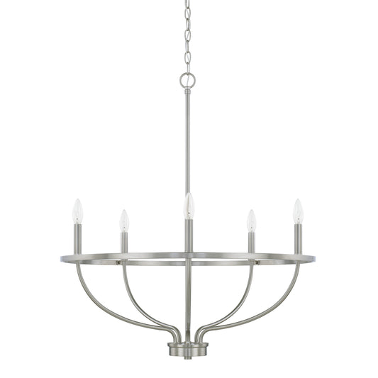 Capital Lighting - 428551BN - Five Light Chandelier - Greyson - Brushed Nickel