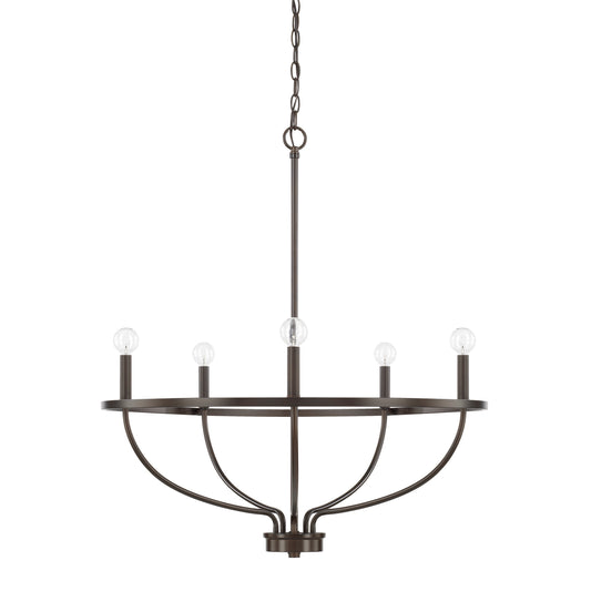 Capital Lighting - 428551BZ - Five Light Chandelier - Greyson - Bronze