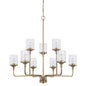 Capital Lighting - 428891AD-451 - Nine Light Chandelier - Colton - Aged Brass