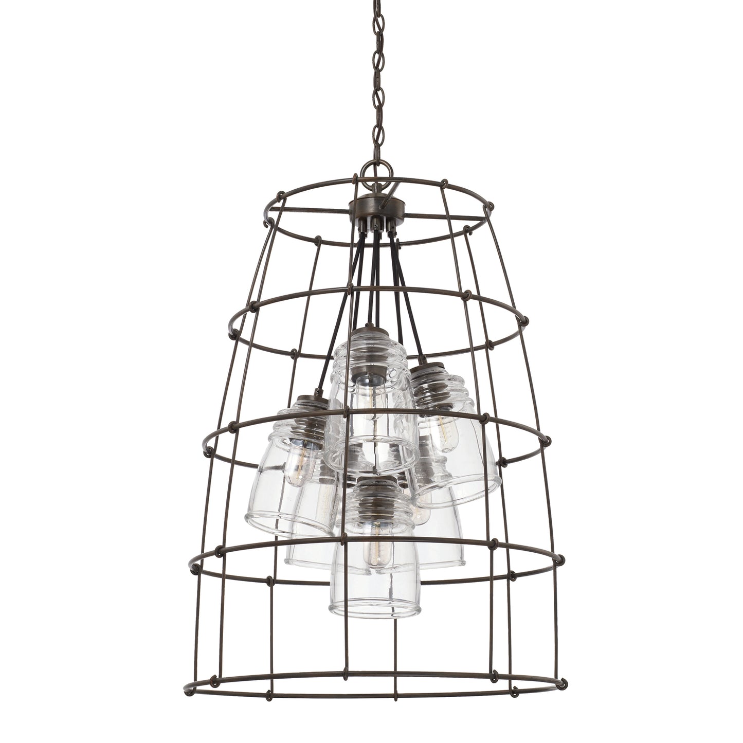 Capital Lighting - 529761NG-462 - Six Light Foyer Pendant - Turner - Nordic Grey