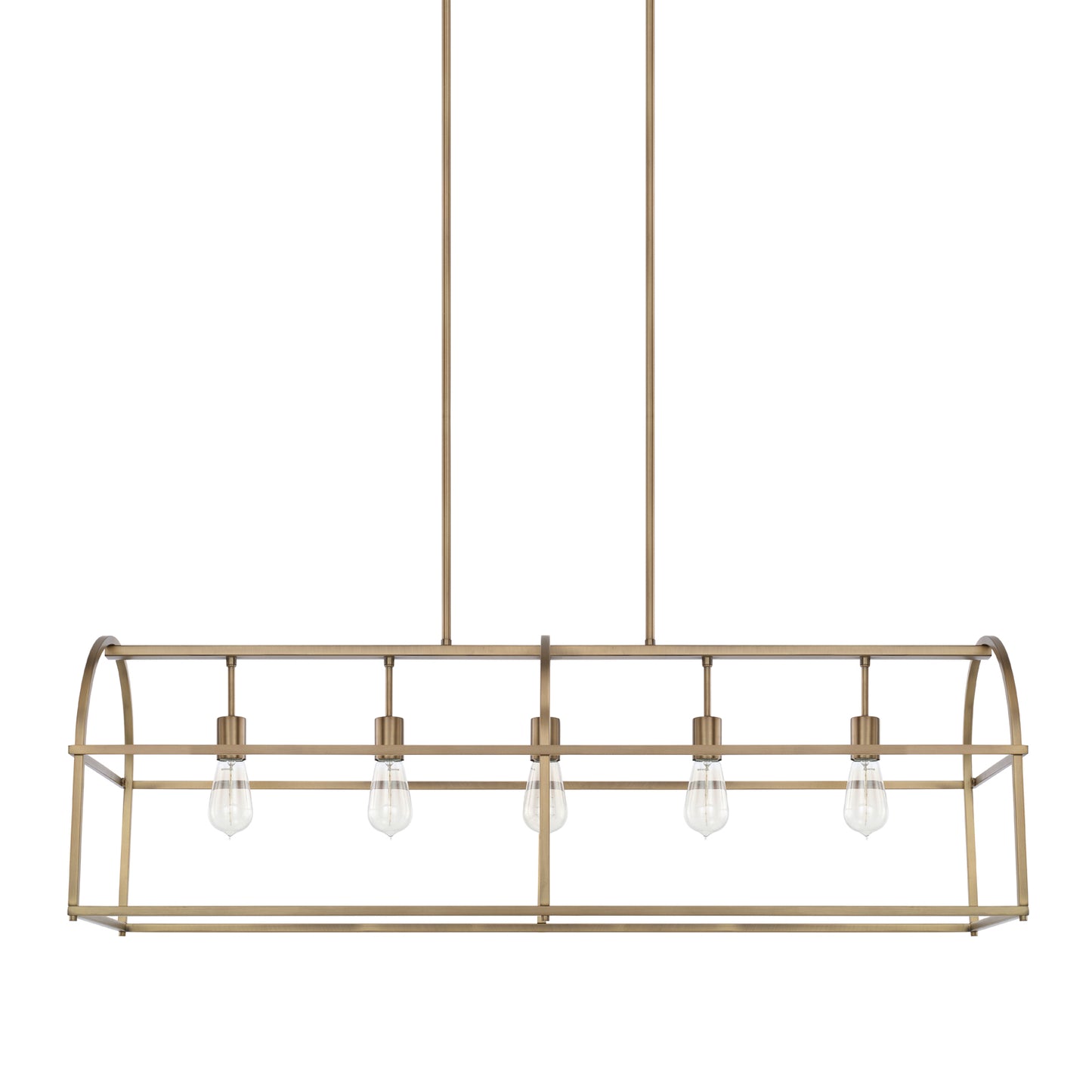 Capital Lighting - 825751AD - Five Light Island Pendant - Aubrey - Aged Brass