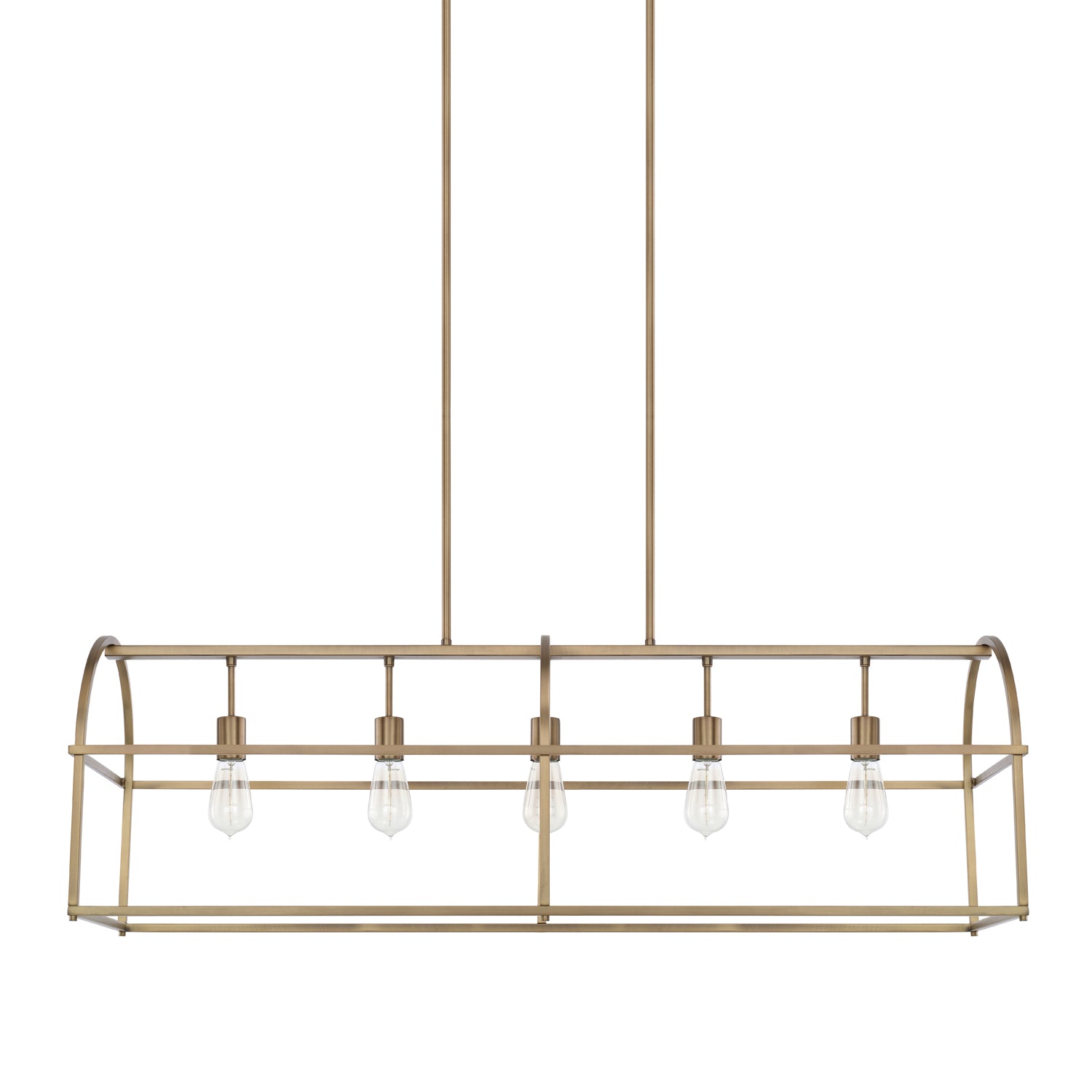 Capital Lighting - 825751AD - Five Light Island Pendant - Aubrey - Aged Brass