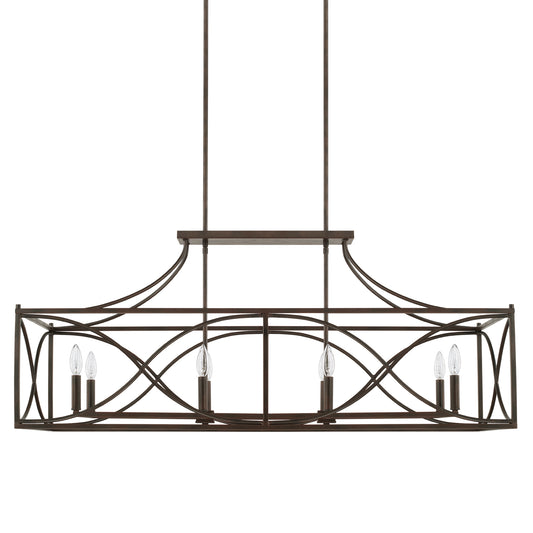 Capital Lighting - 829181NG - Eight Light Island Pendant - Tybee - Nordic Grey