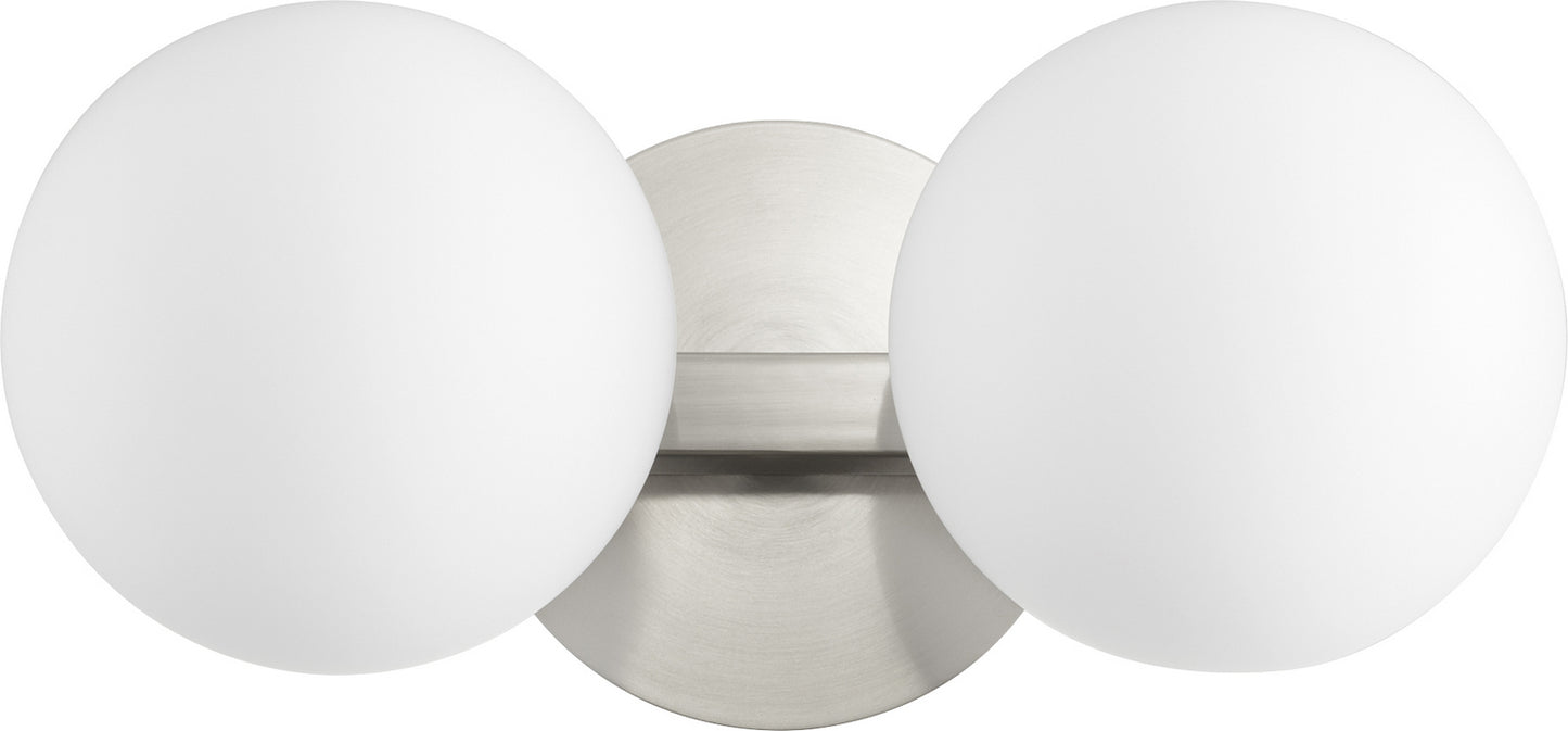 Quorum - 539-2-65 - Two Light Vanity - 539 Globe Vanities - Satin Nickel