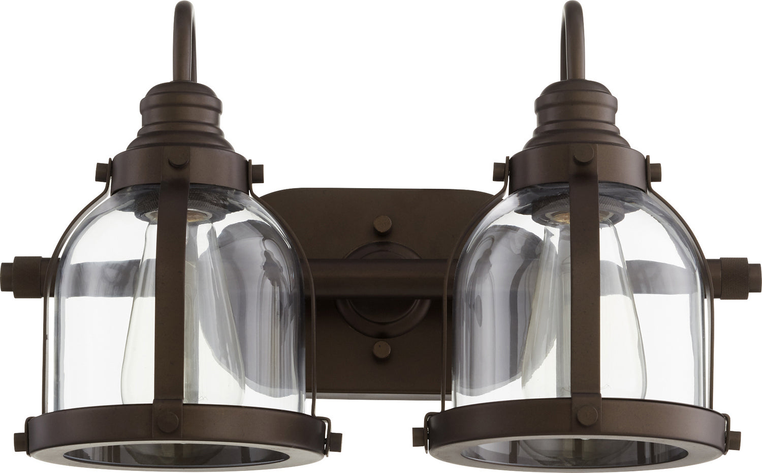 Quorum - 586-2-86 - Two Light Vanity - Banded Lighting Series - Oiled Bronze