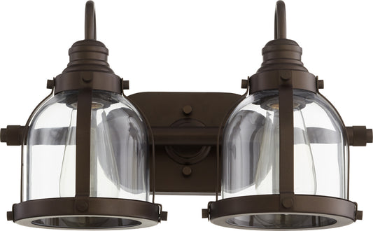 Quorum - 586-2-86 - Two Light Vanity - Banded Lighting Series - Oiled Bronze