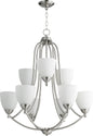 Quorum - 6069-9-65 - Nine Light Chandelier - Barkley - Satin Nickel