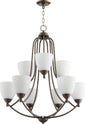 Quorum - 6069-9-86 - Nine Light Chandelier - Barkley - Oiled Bronze