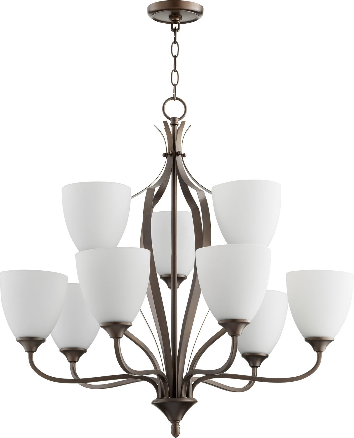 Quorum - 6127-9-86 - Nine Light Chandelier - Jardin - Oiled Bronze