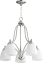 Quorum - 6369-5-65 - Five Light Chandelier - Barkley - Satin Nickel