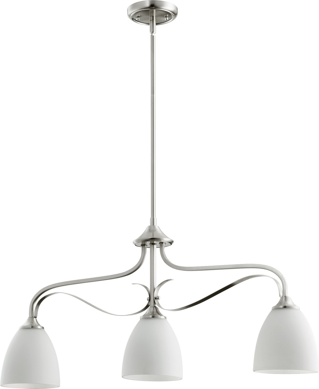 Quorum - 6627-3-65 - Three Light Island Pendant - Jardin - Satin Nickel