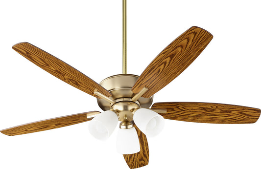 Quorum - 70525-380 - 52"Ceiling Fan - Breeze - Aged Brass