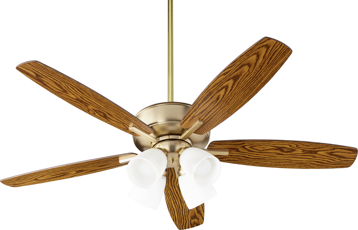 Quorum - 70525-480 - 52"Ceiling Fan - Breeze - Aged Brass