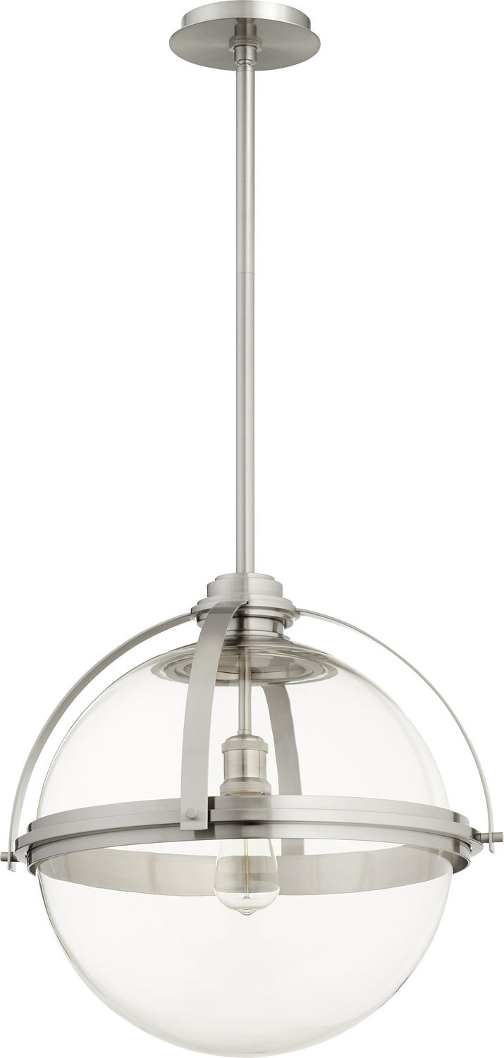 Quorum - 88-20-65 - One Light Pendant - Meridian Globe Pendants - Satin Nickel