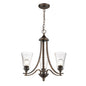 Millennium - 1463-RBZ - Three Light Chandelier - Natalie - Rubbed Bronze