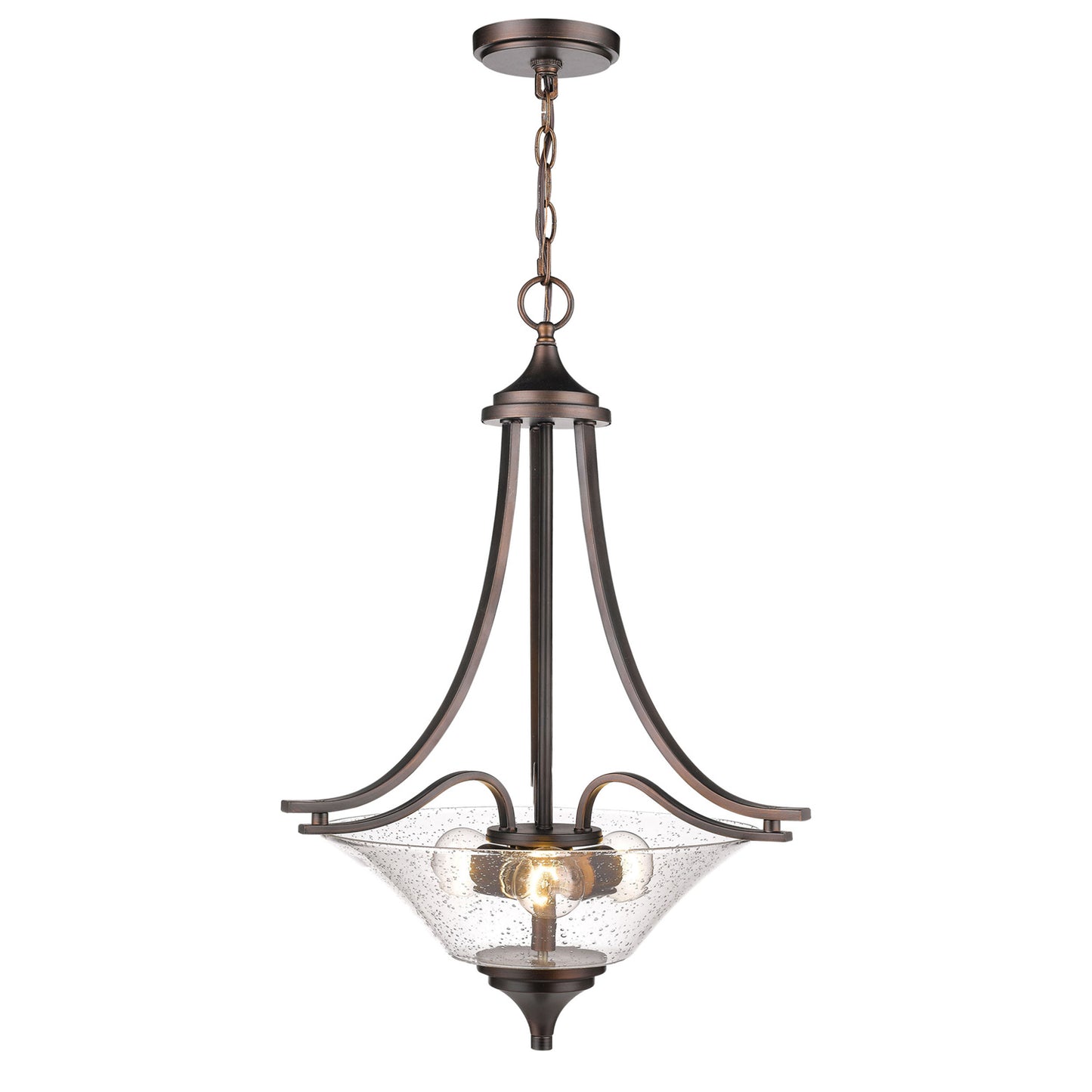 Millennium - 1473-RBZ - Three Light Pendant - Natalie - Rubbed Bronze