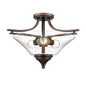 Millennium - 1483-RBZ - Three Light Semi-Flush Mount - Natalie - Rubbed Bronze