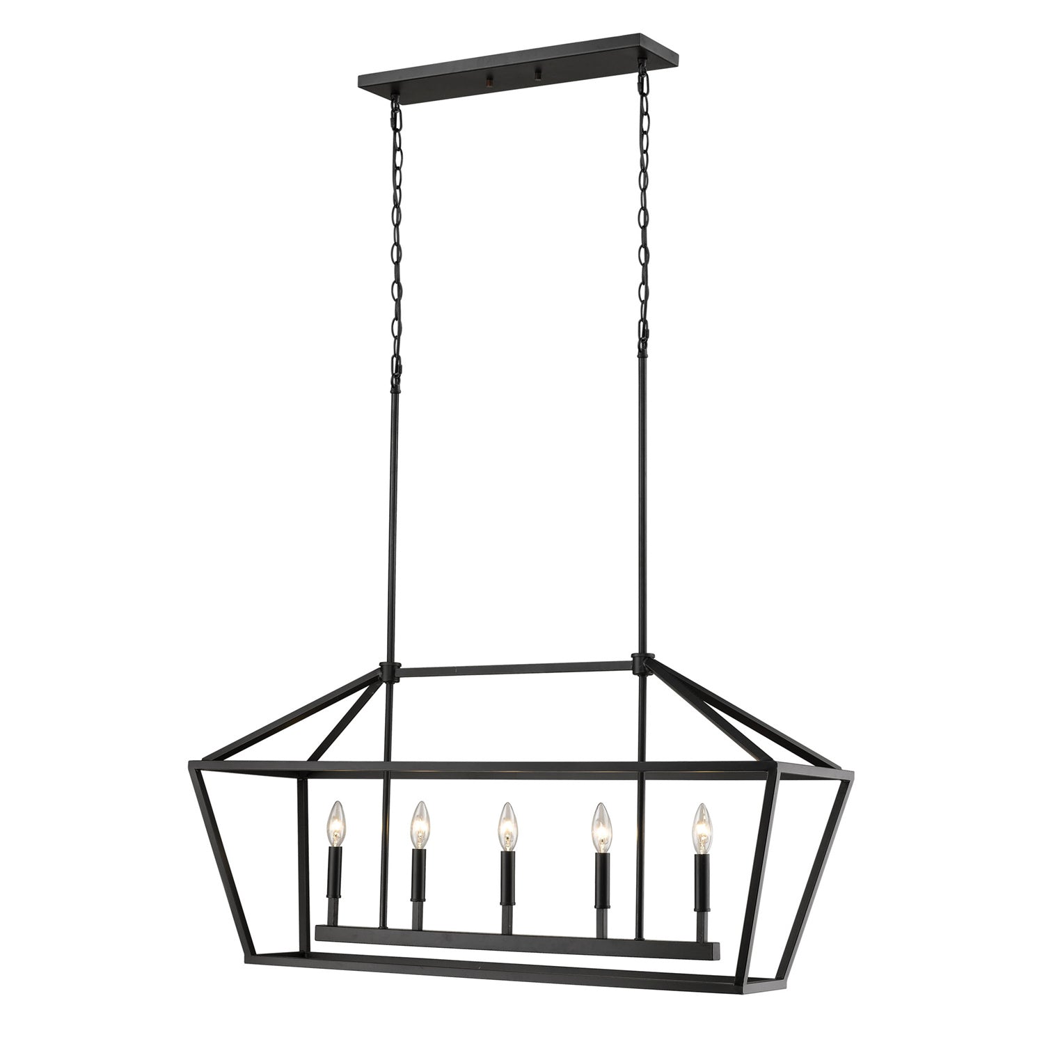 Millennium - 3245-MB - Five Light Pendant - Matte Black