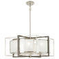 Minka-Lavery - 4567-098 - Six Light Pendant - Tyson'S Gate - Brushed Nickel W/Shale Wood