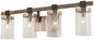 Minka-Lavery - 4634-106 - Four Light Bath - Bridlewood - Stone Grey W/Brushed Nickel