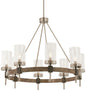 Minka-Lavery - 4638-106 - Eight Light Chandelier - Bridlewood - Stone Grey W/Brushed Nickel