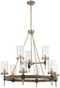 Minka-Lavery - 4639-106 - Nine Light Chandelier - Bridlewood - Stone Grey W/Brushed Nickel