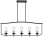 Minka-Lavery - 4645-579 - Five Light Island Pendant - Elyton - Downton Bronze With Gold Highl