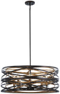 Minka-Lavery - 4678-111 - Eight Light Pendant - Vortic Flow - Dark Bronze W/Mosaic Gold Inte