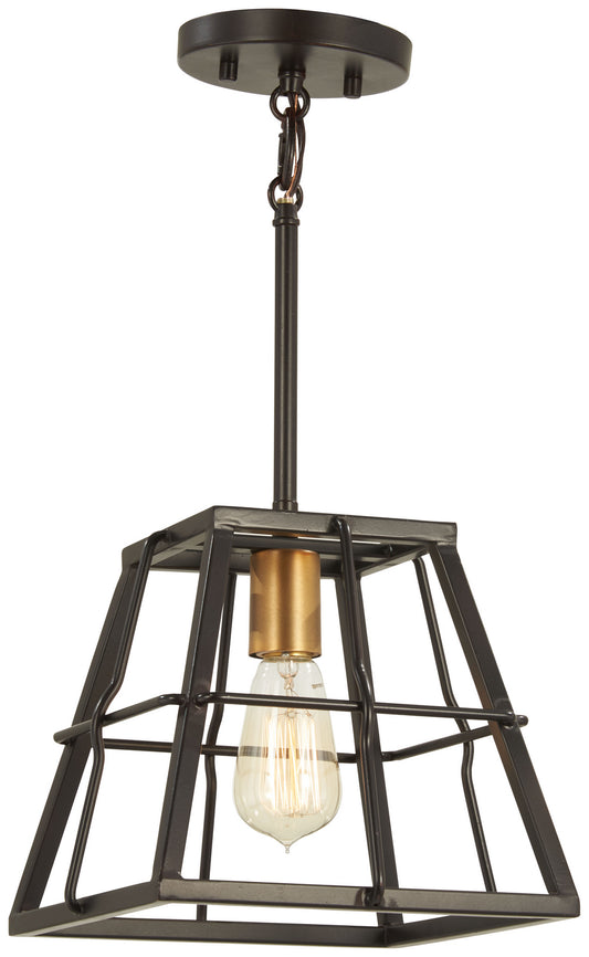 Minka-Lavery - 4761-416 - One Light Mini Pendant - Keeley Calle - Painted Bronze W/Natural Brush