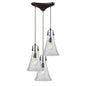 ELK Home - 10555/3 - Three Light Pendant - Hand Formed Glass - Oil Rubbed Bronze