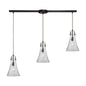 ELK Home - 10555/3L - Three Light Pendant - Hand Formed Glass - Oil Rubbed Bronze