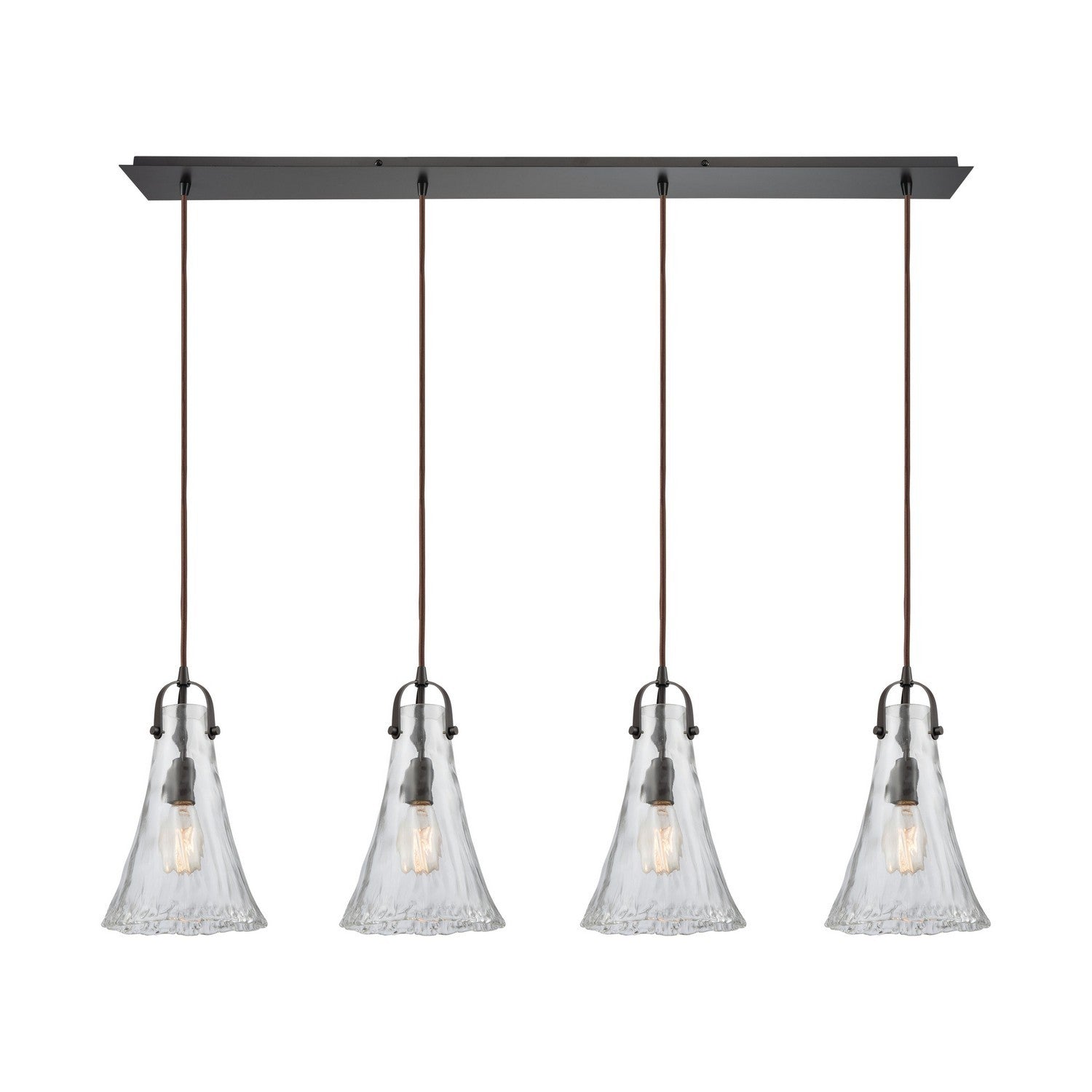 ELK Home - 10555/4LP - Four Light Pendant - Hand Formed Glass - Oil Rubbed Bronze