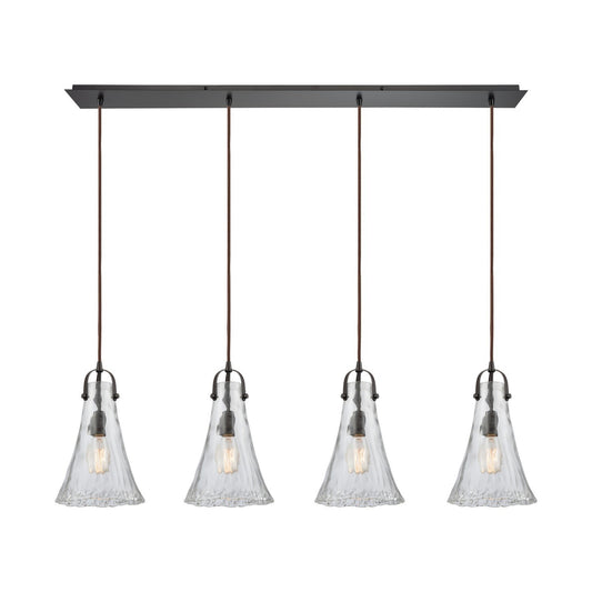 ELK Home - 10555/4LP - Four Light Pendant - Hand Formed Glass - Oil Rubbed Bronze