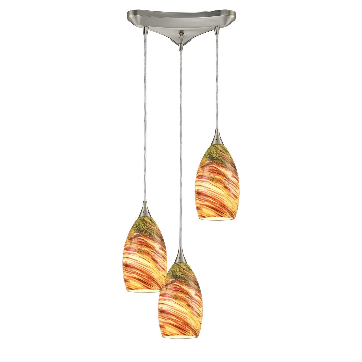 ELK Home - 10630/3 - Three Light Pendant - Collanino - Satin Nickel
