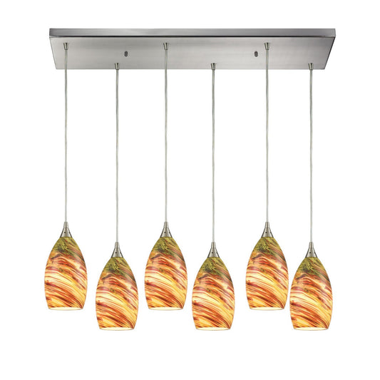 ELK Home - 10630/6RC - Six Light Pendant - Collanino - Satin Nickel