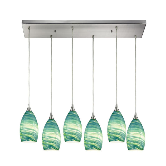 ELK Home - 10650/6RC - Six Light Pendant - Collanino - Satin Nickel