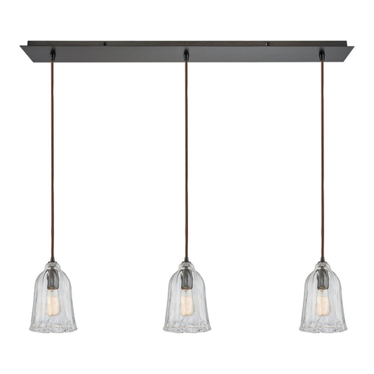 ELK Home - 10671/3LP - Three Light Pendant - Hand Formed Glass - Oil Rubbed Bronze