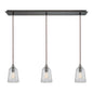 ELK Home - 10671/3LP - Three Light Pendant - Hand Formed Glass - Oil Rubbed Bronze