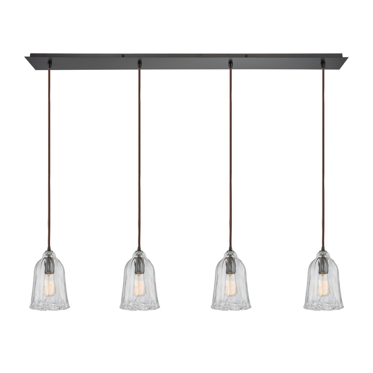 ELK Home - 10671/4LP - Four Light Pendant - Hand Formed Glass - Oil Rubbed Bronze