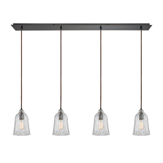 ELK Home - 10671/4LP - Four Light Pendant - Hand Formed Glass - Oil Rubbed Bronze