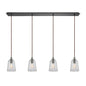 ELK Home - 10671/4LP - Four Light Pendant - Hand Formed Glass - Oil Rubbed Bronze