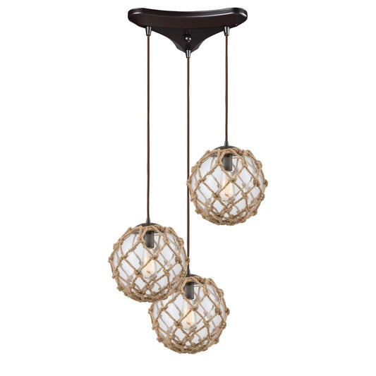 ELK Home - 10715/3 - Three Light Pendant - Coastal Inlet - Oil Rubbed Bronze