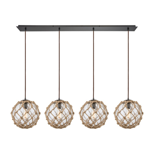 ELK Home - 10715/4LP - Four Light Pendant - Coastal Inlet - Oil Rubbed Bronze
