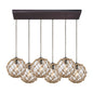 ELK Home - 10715/6RC - Six Light Pendant - Coastal Inlet - Oil Rubbed Bronze