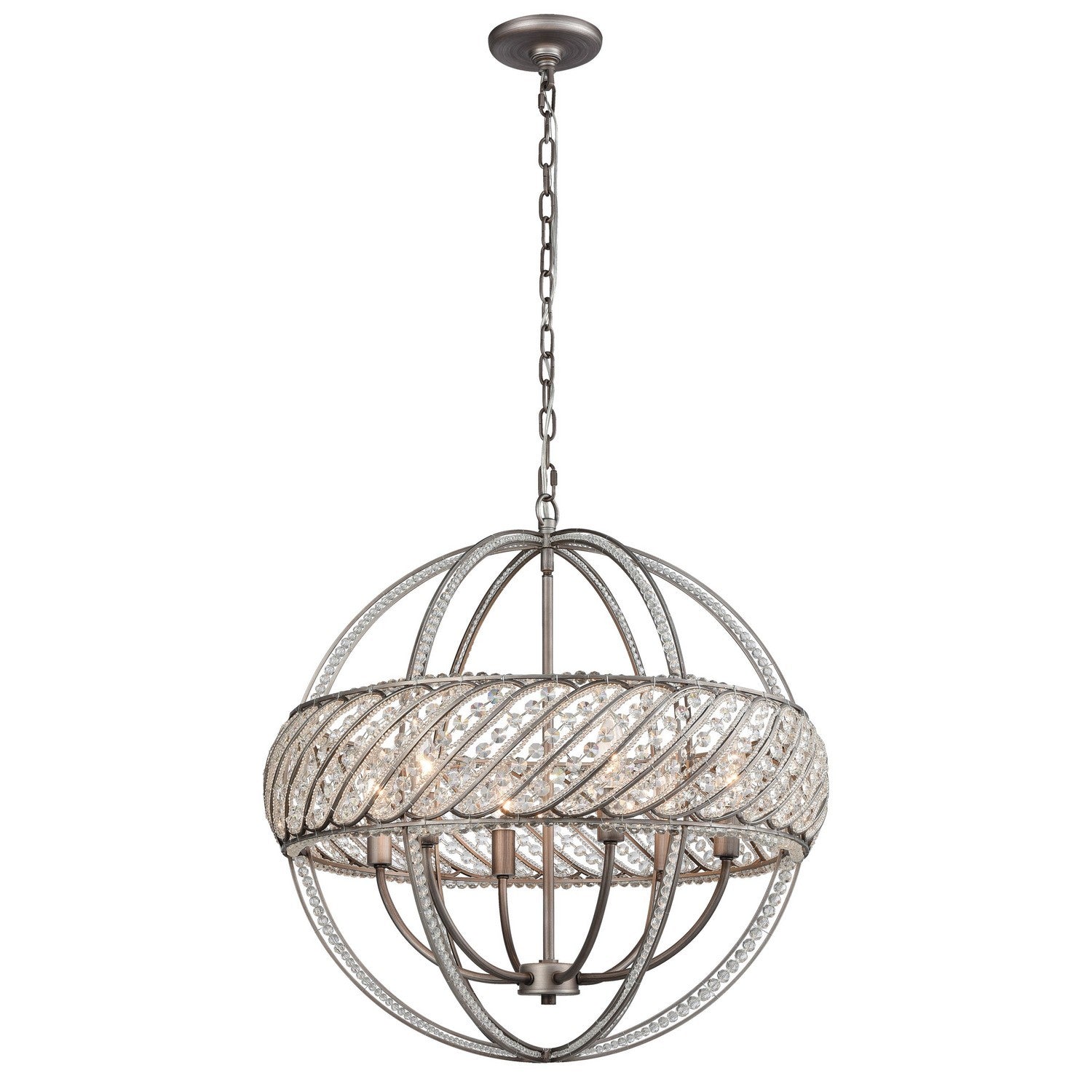 ELK Home - 11094/6 - Six Light Chandelier - Bradington - Weathered Zinc