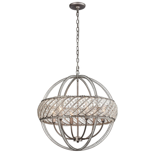 ELK Home - 11094/6 - Six Light Chandelier - Bradington - Weathered Zinc