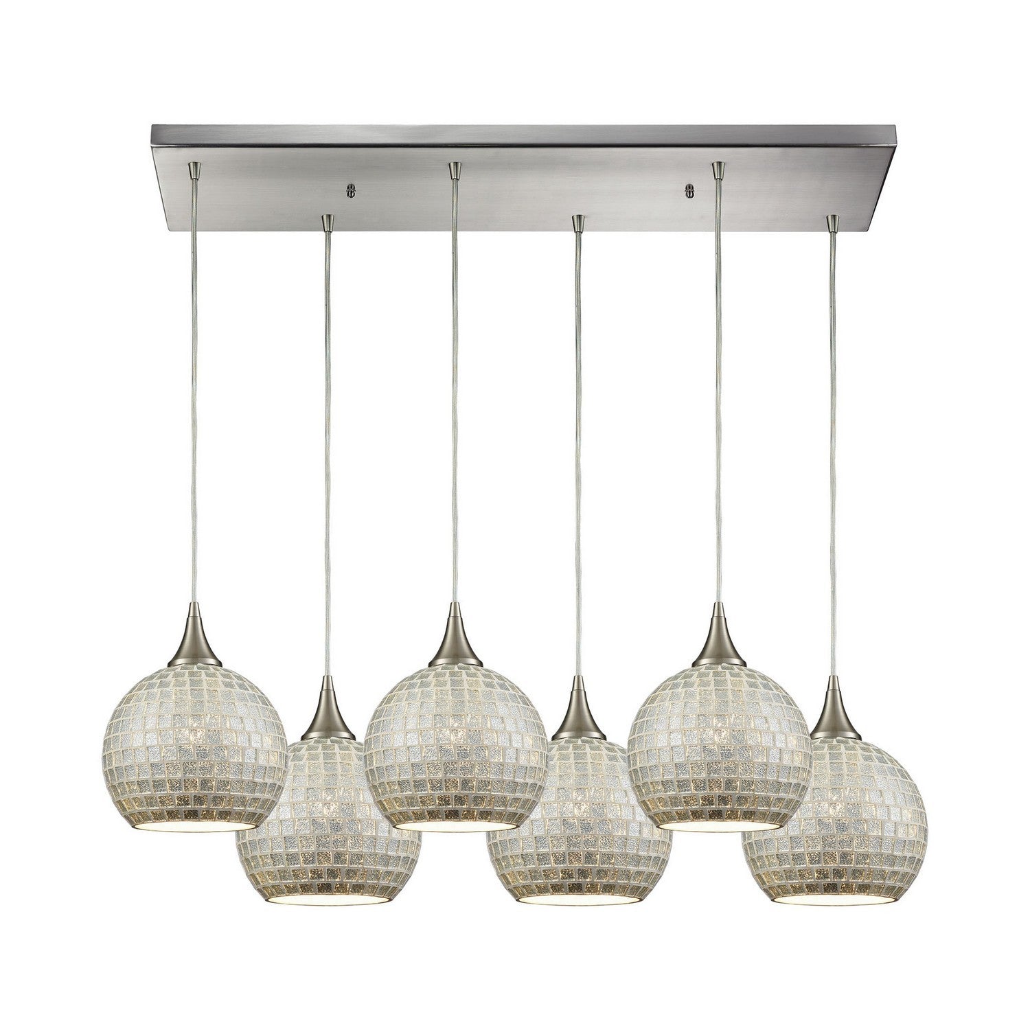 ELK Home - 529-6RC-SLV - Six Light Pendant - Fusion - Satin Nickel