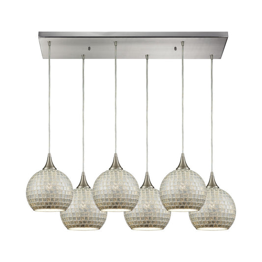 ELK Home - 529-6RC-SLV - Six Light Pendant - Fusion - Satin Nickel