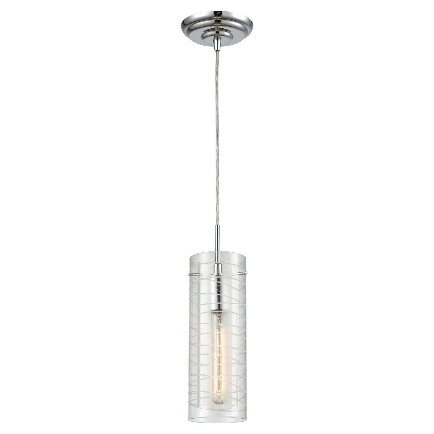ELK Home - 56595/1 - One Light Mini Pendant - Swirl - Polished Chrome